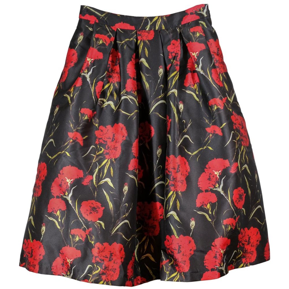 Ark & Co. Rose Print Satin Evening Skirt - Size LG - NWT - Picture 4 of 12